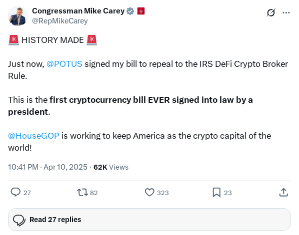 Screenshot of Archived Tweet