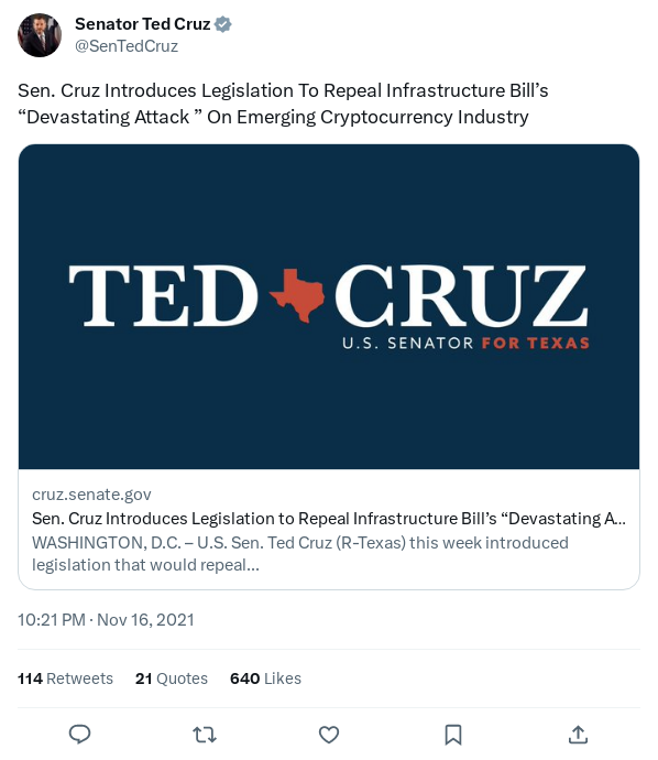 Screenshot of Archived Tweet