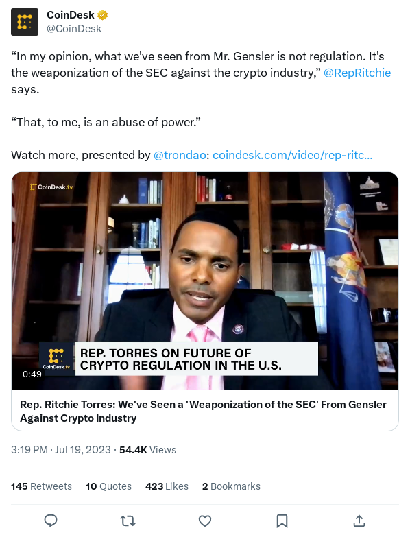 Screenshot of Archived Tweet