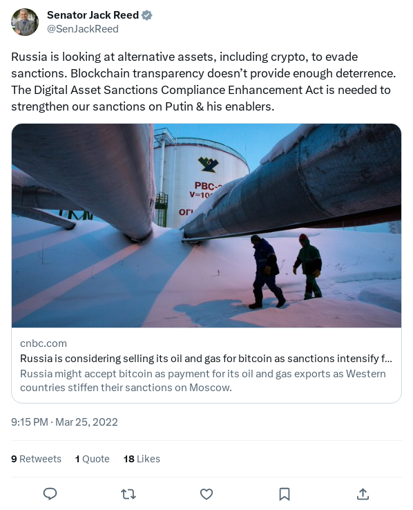 Screenshot of Archived Tweet