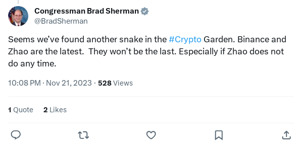 Screenshot of Archived Tweet