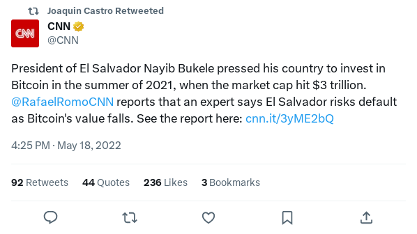 Screenshot of Archived Tweet