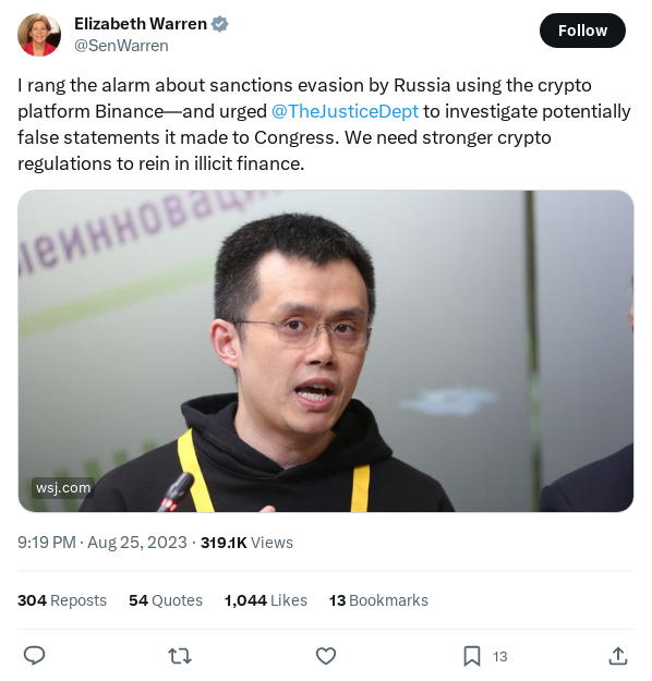 Screenshot of Archived Tweet