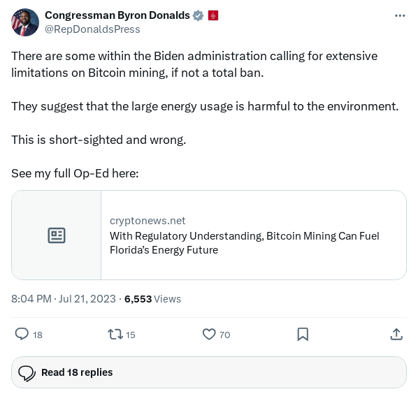 Screenshot of Archived Tweet