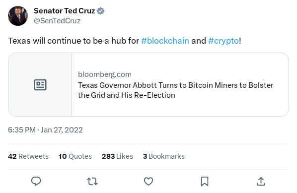 Screenshot of Archived Tweet