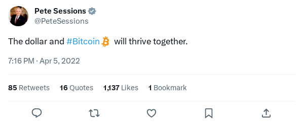 Screenshot of Archived Tweet