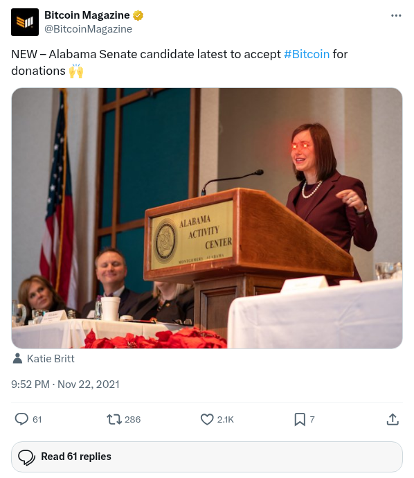 Screenshot of Archived Tweet