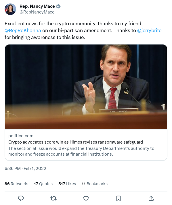 Screenshot of Archived Tweet