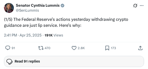 Screenshot of Archived Tweet