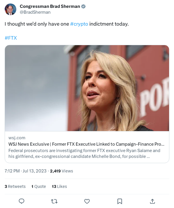 Screenshot of Archived Tweet