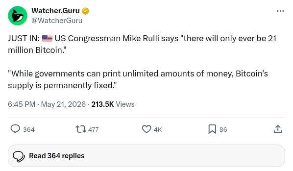 Screenshot of Archived Tweet