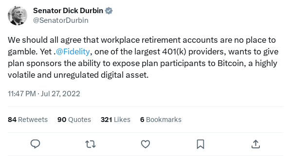 Screenshot of Archived Tweet