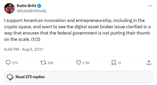 Screenshot of Archived Tweet