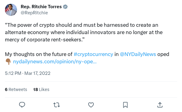 Screenshot of Archived Tweet