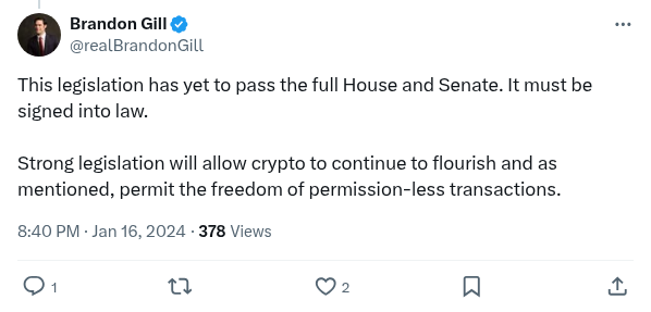Screenshot of Archived Tweet