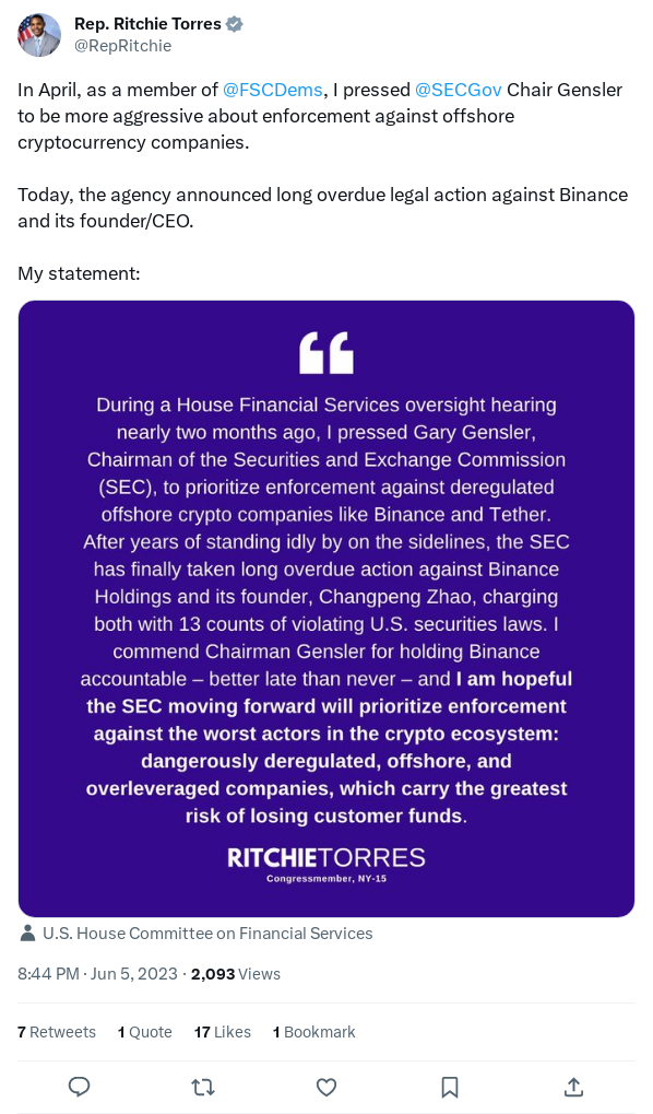 Screenshot of Archived Tweet