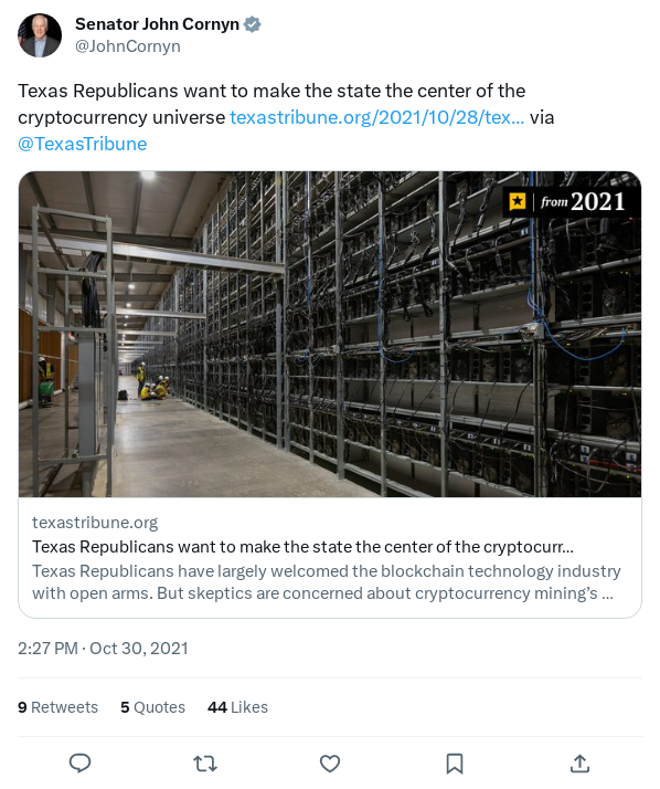 Screenshot of Archived Tweet