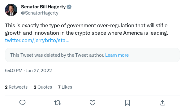 Screenshot of Archived Tweet