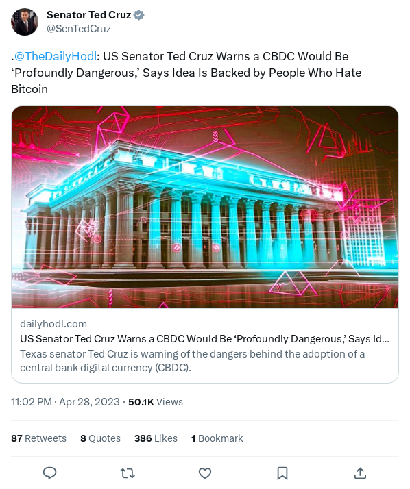 Screenshot of Archived Tweet