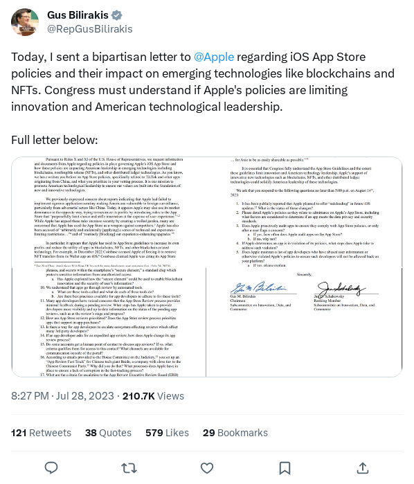 Screenshot of Archived Tweet