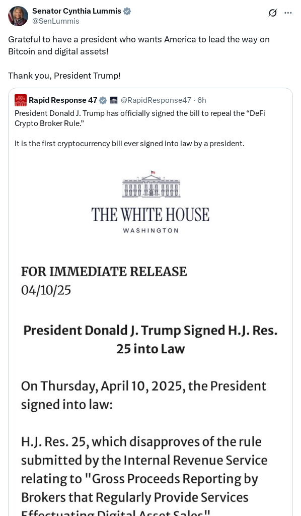 Screenshot of Archived Tweet